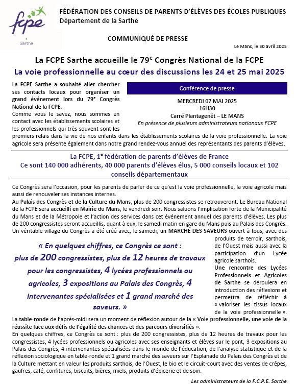 La voie professionnelle au cœur des discussions les 24 et 25 mai 2025